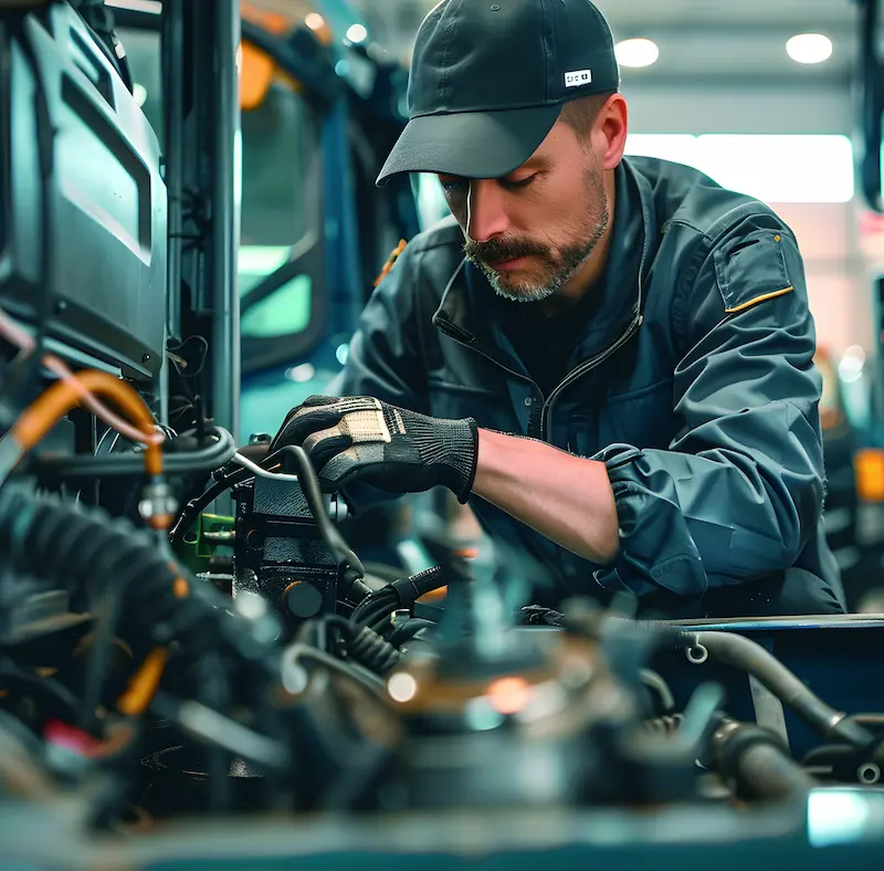 Réparation camion de pompiers